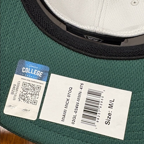 Miami Hurricanes Top of the World Fitted Hat NEW - Picture 4 of 6